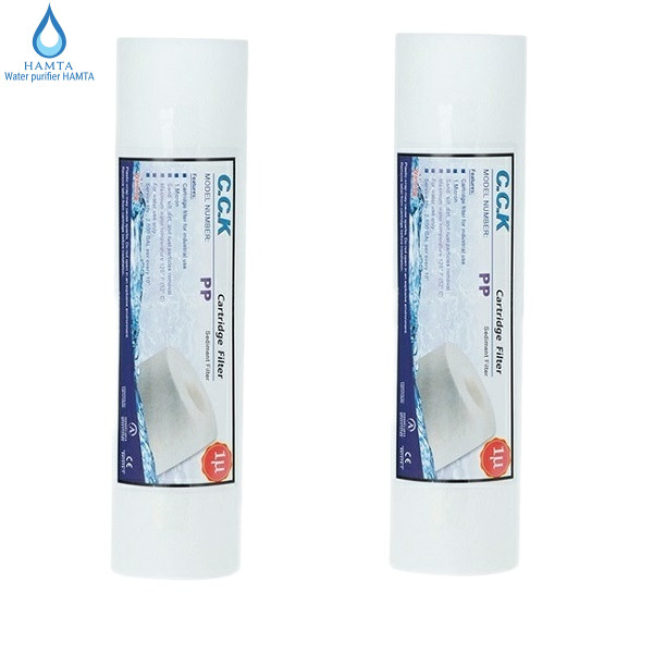 فیلتر دستگاه تصفیه آب سی سی کا مدل PP 5 Micron بسته 2 عددی