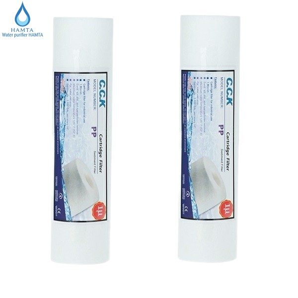 فیلتر دستگاه تصفیه آب سی سی کا مدل PP 5 Micron بسته 2 عددی